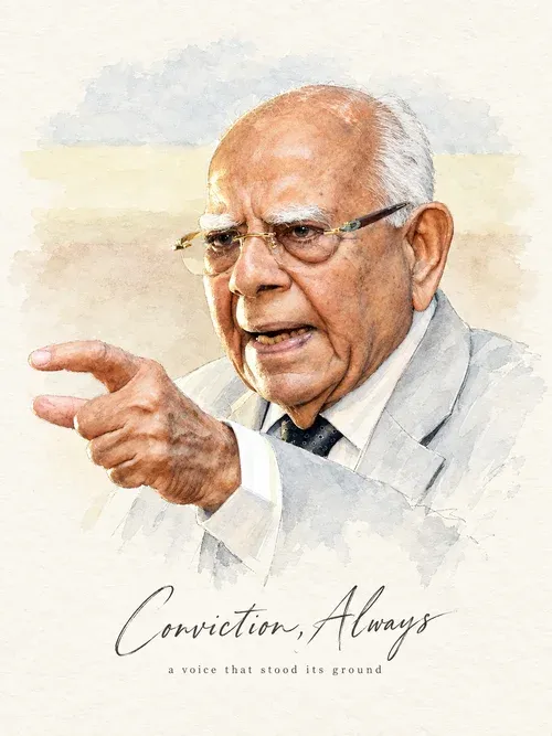 Ram Jethmalani Watercolour 8